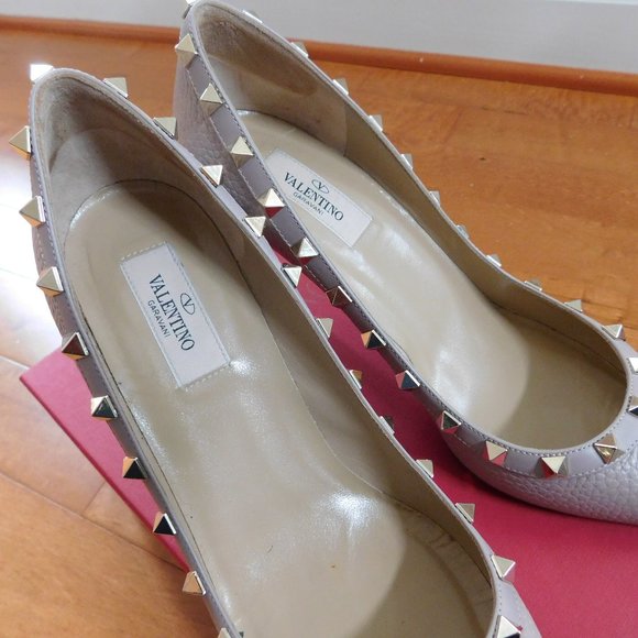 VALENTINO ROCKSTUD PUMPS LEATHER POUDRE - Picture 3 of 6